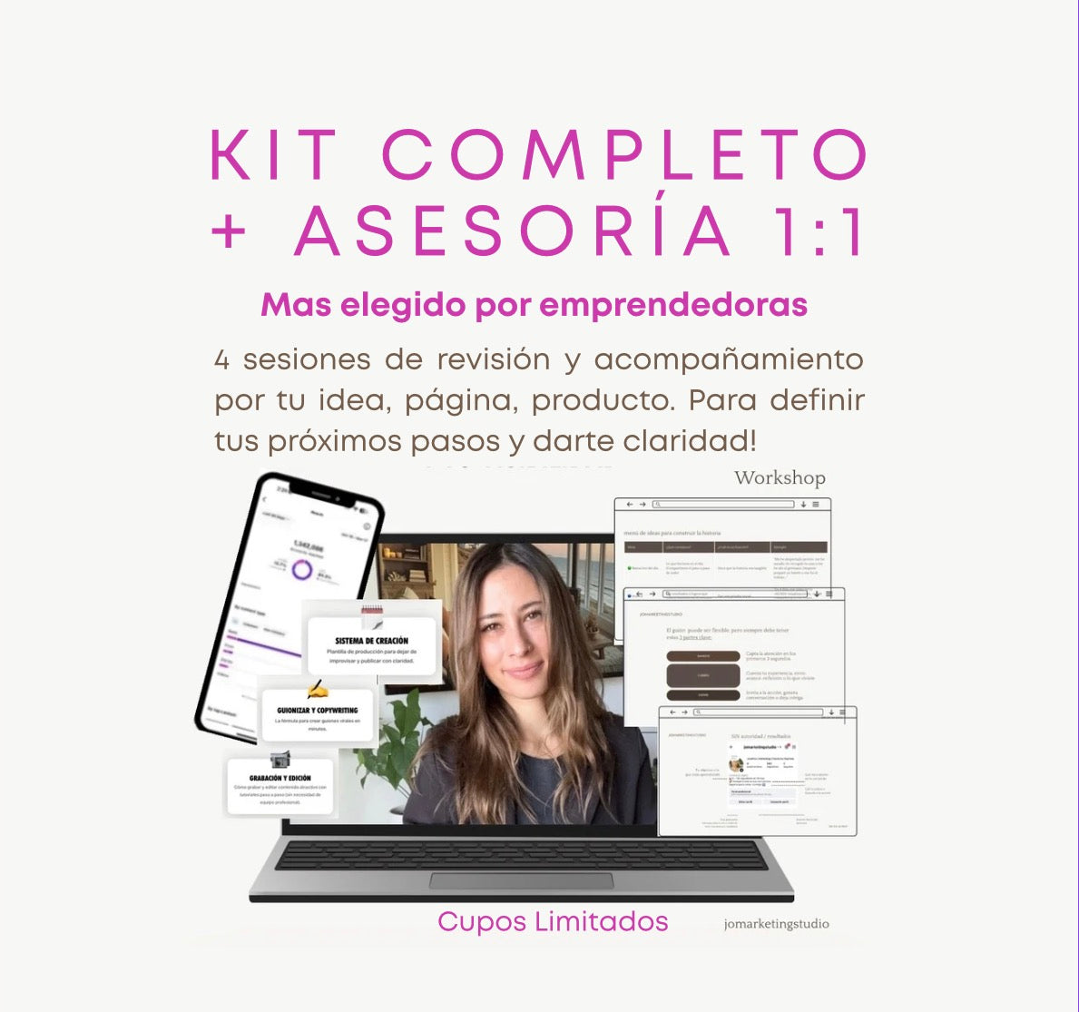 Kit completo + asesoría 1:1 conmigo